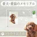 【愛犬・愛猫のメモリアル】うちの子記念日・フォトフレームよこがた/ペット用 足形 足あと 足跡 スタンプ 犬 猫 足形 作成キット ペットメモリアルグッズ 誕生...