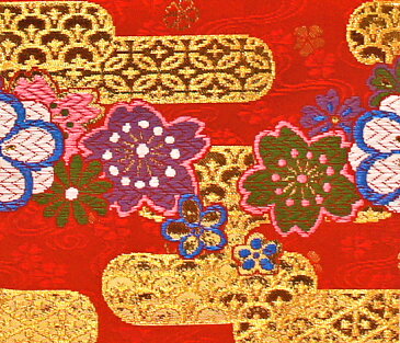 短納期 刺繍 名前旗(特中) 金襴桜(赤) 京都西陣織 雛人形 ひな人形 女の子