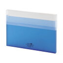(インボイス対応)(まとめ)リヒトラブ AQUA DROPsコングレスケース A4 150枚収容 青 A-5035-8 1セット(10個)【×5セット】