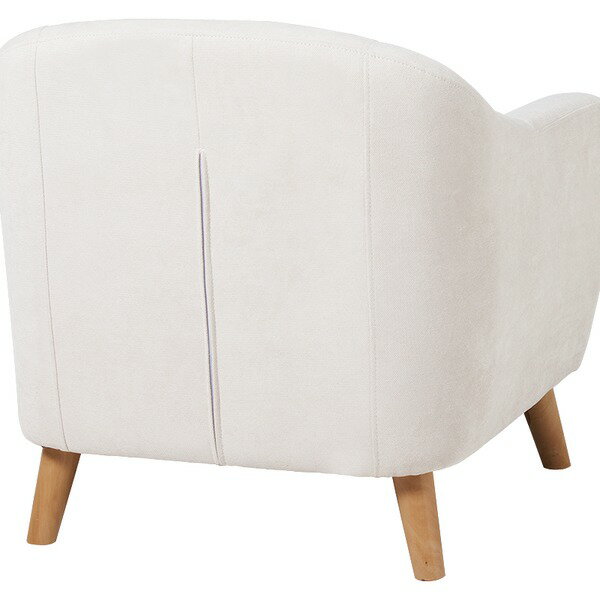 (インボイス対応)ソファ 1人掛け アイボリー 約幅70×奥行68×高さ60/73×座面高42/29cm 組立品 コンパクト【代引不可】