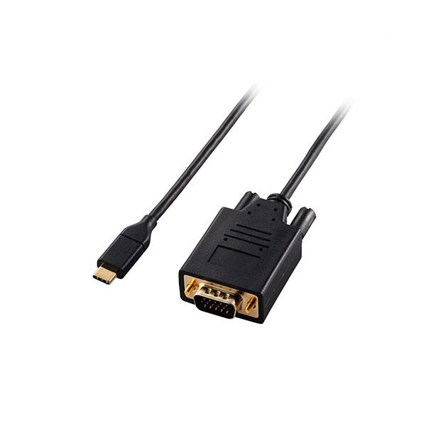 (インボイス対応)エレコム USB Type-C(TM) - VGA変換ケーブル 1m ブラック CAC-CVGA10BK2