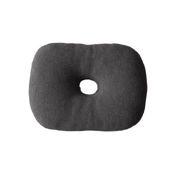 (インボイス対応)オフィス デスク ワーク サポート クッション お尻 円座 ブラック 約42×30cm【代引不可】