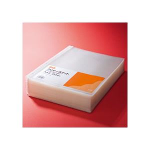 (インボイス対応)（まとめ） TANOSEE クリヤーポケット（クリアポケット） A4タテ 2・4・30穴 1パック（100枚） 【×10セット】