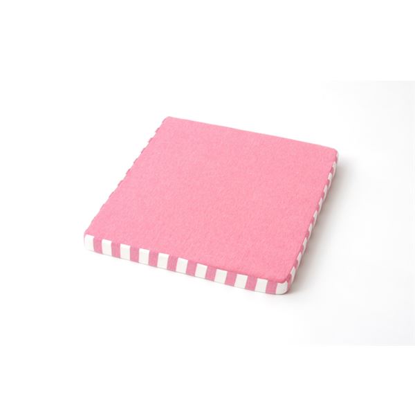 (インボイス対応)低反発 椅子クッション/座布団 【無地 シート ピンク 約40×40cm】 伸縮性 オールシーズン 〔リビング ダイニング〕【代引不可】