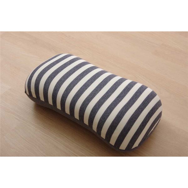 (インボイス対応)低反発 腰当て クッション 【無地 ネイビー 約40×20cm】 マイクロファイバー オールシーズン 〔リビング ダイニング オフィス〕【代引不可】