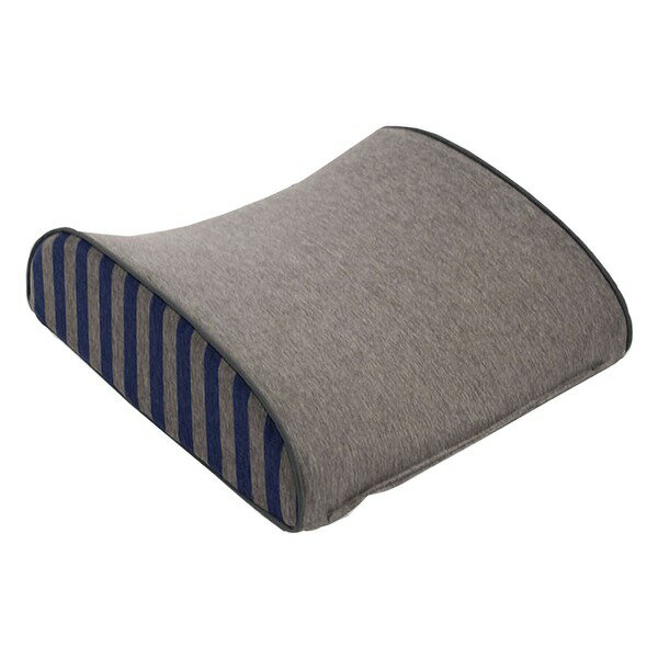 (インボイス対応)サポートクッション 座布団 / ブルー / 32×32cm 正方形 ストライプ柄 低反発ウレタンフォーム 『ニットストライプ』 九装