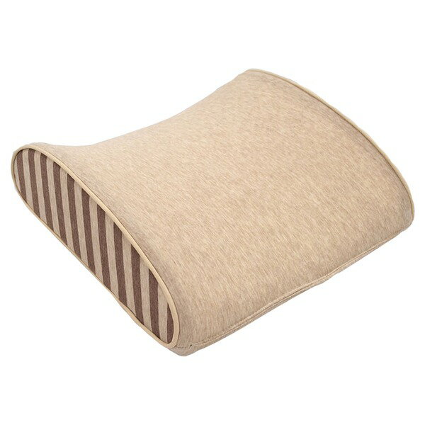 (インボイス対応)サポートクッション 座布団 / ベージュ / 32×32cm 正方形 ストライプ柄 低反発ウレタンフォーム 『ニットストライプ』 九装