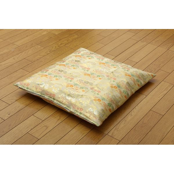 (インボイス対応)金襴御前 仏前 座布団 カバー 【62×64cm 八端判59×63cm用】 ファスナータイプ 日本製 ..