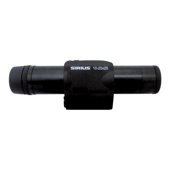 (インボイス対応)防振スコープ 【10-20倍】 単眼タイプ 軽量コンパクト シリウス 10-20×25 〔ヘリコプター/船舶/車両/スポーツ観戦/野鳥観察〕
