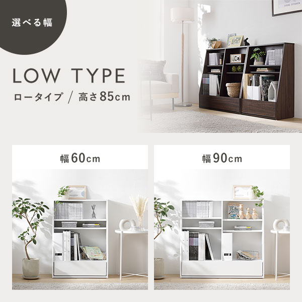 (インボイス対応)ブックラック 本棚 ロータイプ 約幅60cm ホワイト 薄型 スリム 引き出し 引出し 可動棚 棚付き A4サイズ対応 スライドレール 背面化粧 ディスプレイ ブックシェルフ 書棚 収納棚 リビング ダイニング 子供部屋 ベッドルーム 寝室 収納家具 イ...【代引不可】 [3]