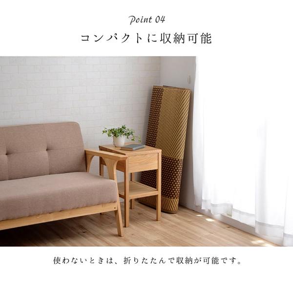 となる 夏用 い草 ラグマット/絨毯 正方形 日本製 抗菌 防臭 防滑 湿度調節 ホットカーペット対応:Chiba Mart 店 つけにくい