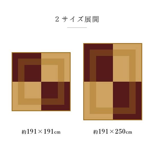 となる 夏用 い草 ラグマット/絨毯 正方形 日本製 抗菌 防臭 防滑 湿度調節 ホットカーペット対応:Chiba Mart 店 つけにくい