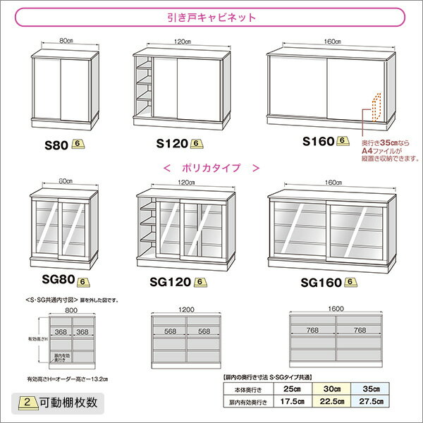 【引戸シリーズ】セミオーダーカウンター下収納ぴったりくん キャビネット 幅120cm×奥行25cm 2