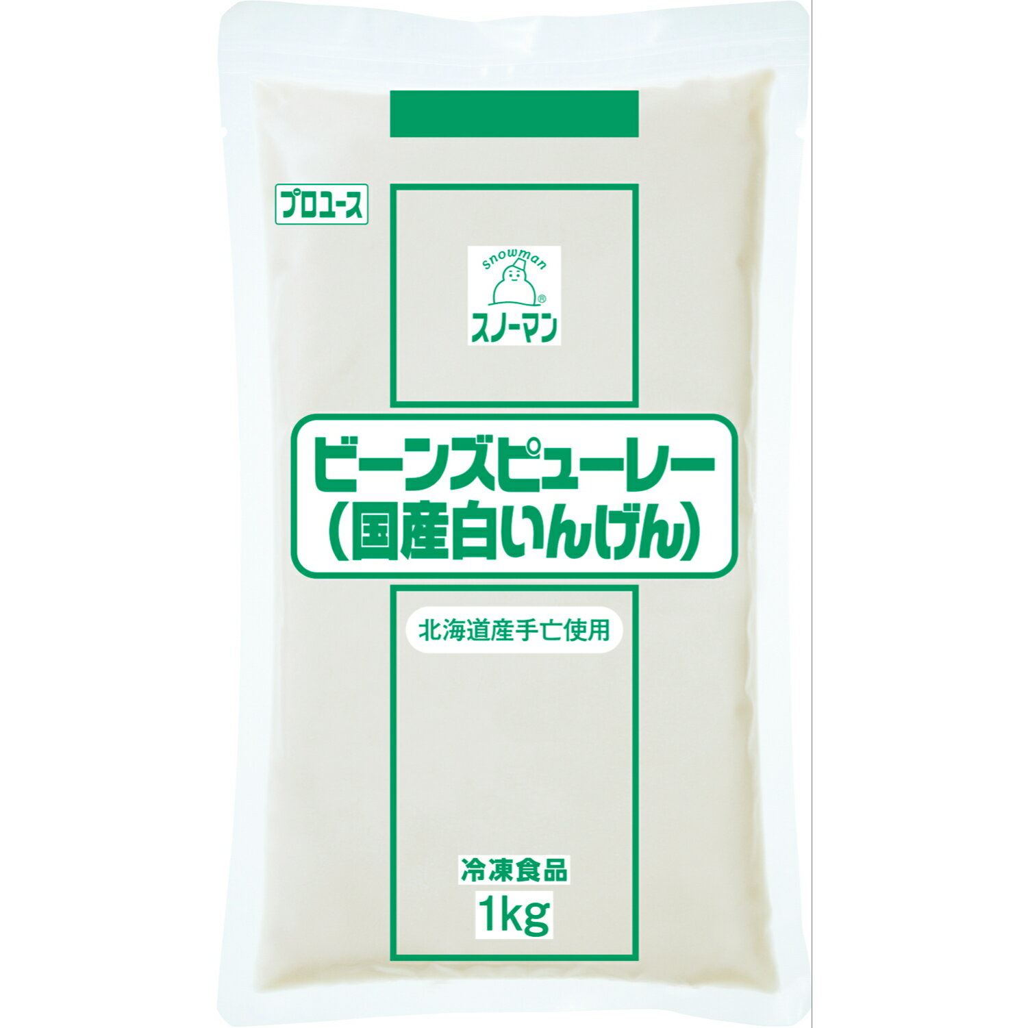 《冷凍》 QP SMビーンズピューレー国産白インゲン 1KG 学校給食 業務用