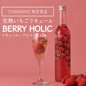 完熟いちごリキュールBERRY HOLIC 500ml×2本セット（カクテル リキュール 千葉県 酒 お酒 グルメ プレゼント ギフト お土産 還暦 誕生日 記念品 バレンタイン ホワイトデー 退職祝い 結婚祝い）