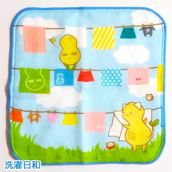 ぴーにゃっつ　千葉の豆タオル（花々／葉の花／洗濯日和）【ネコポス対応】