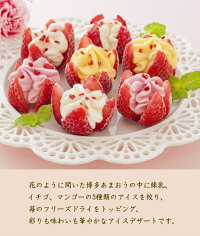 【送料無料】お取り寄せスイーツ【11個入】花いちごのバラエティアイス