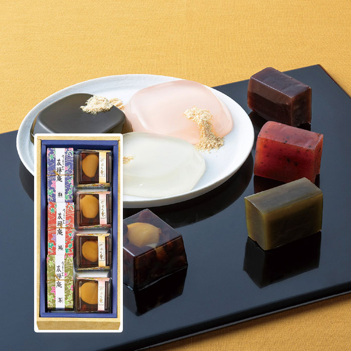 贈答 ギフト お菓子 バレンタイン ようかん 和菓子 花利休 和菓子詰合せ FR-10【AP】詰め合わせ 人気 おすすめ 取り寄せ お取り寄せグルメ 河内駿河屋 友禅庵羊羹 粒 梅 茶 のれん栗 羊羹 栗かのこ プレゼント