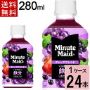 \10%offクーポン/ミニッツメイド グレープブレンド 鉄分 280ml PET 送料無料 合計 24 本(24本×1ケース)ミニッツメイドまとめ買い グレープ 鉄分 4902102152037