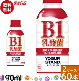 ヨーグルスタンド B-1乳酸菌 PET 190ml送料無料 合計 60 本 （30本×2ケース）11 19-B1乳酸菌 ヨーグルト 免疫活性 免疫力向上 整腸作用 腸内活動 プレーン