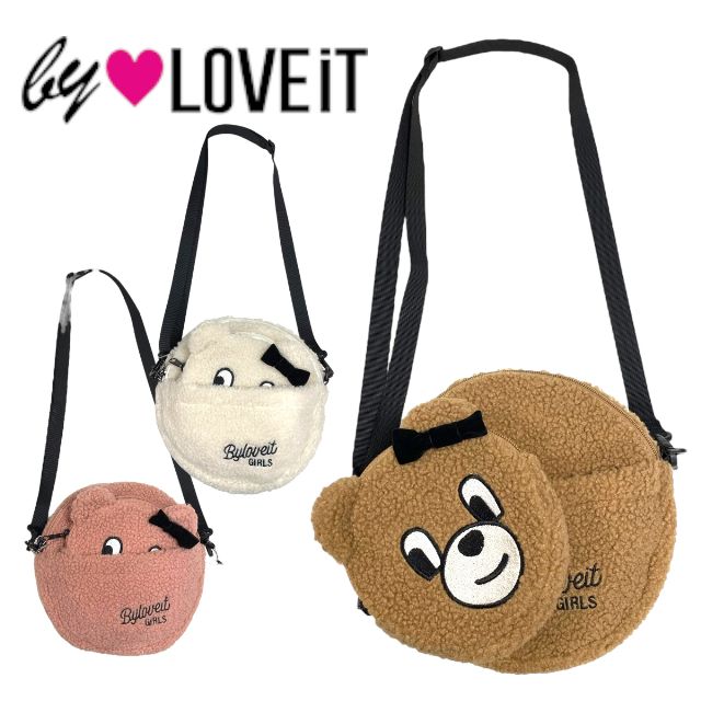 【2023秋冬新作】by LOVEiT ラビ子ポーチ付きサークルバッグ No.7834411（ 子供服 女の子 キッズ トドラー ジュニア バイラビット 可愛い ガーリー 小物 くま バッグ ショルダー お出掛け プレゼント ギフト アイボリー ピンク モカチャ 秋 冬 ）のサムネイル