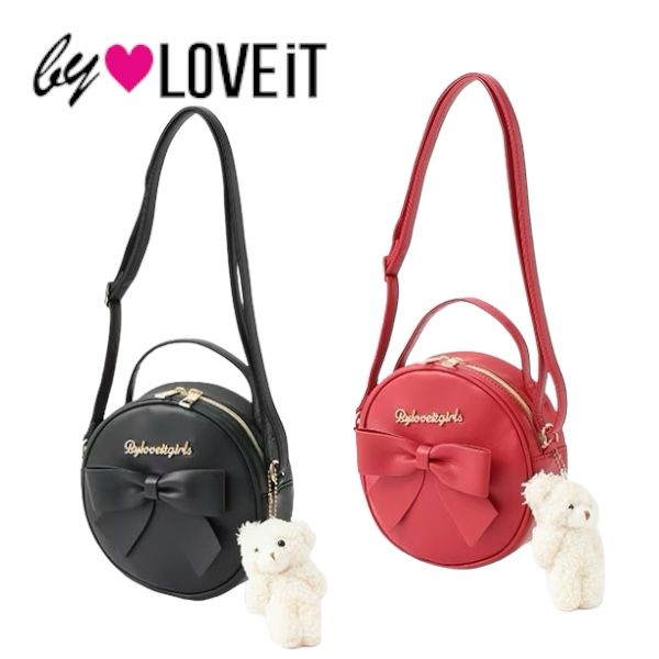 【2024秋冬新作】by LOVEiT リボンサークルバッグ No.7843452（ 子供服 女の子 キッズ トドラー ジュニア バイラビット バッグ ショルダー bag リボン クマ 可愛い ガーリー 小物 お洒落 お出掛け 流行 人気 プレゼント ギフト アカ クロ 秋 冬 ）のサムネイル