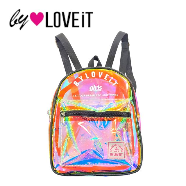【2023春夏新作】by LOVEiT PVCリュック No.7832420（ 子供服 女の子 キッズ トドラー ジュニア バイラビット 小物 バッグ リュック 可愛い お出掛け お洒落 流行 ピカピカ キラキラ ガーリー プレゼント ギフト マルチカラー 春 夏 秋 冬 ）のサムネイル