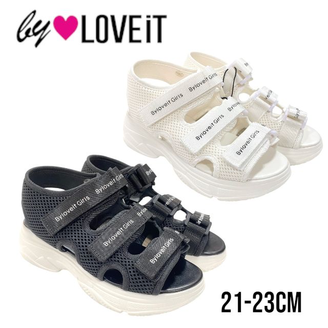 【2023春夏新作】by LOVEiT サンダル No.7832440（ 子供服 女の子 キッズ トドラー ジュニア バイラビット ナルミヤインターナショナル 可愛い かっこいい お出掛け お洒落 カジュアル ストリート スポーティー シロ ホワイト クロ ブラック 春 夏 ）のサムネイル