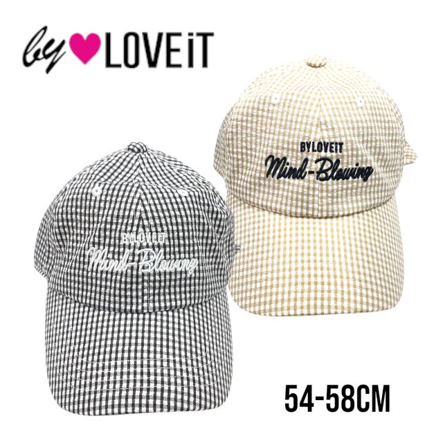 【2024春夏新作】by LOVEiT バックリボンキャップ No.7841431（ 子供服 女の子 バイラビット キッズ トドラー ジュニア 小物 帽子 キャップ ロゴ リボン付き 可愛い お洒落 お出掛け カジュアル チェック柄 ベージュ クロ 春 夏 秋 冬 ）のサムネイル