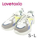 【2023秋冬セール】LOVETOXIC ダットスニーカー No. 8333417 ラブトキシック ( 子供服 女の子 トドラー ジュニア 小物 靴 厚底 スニーカー シンプル カジュアル ストリート 可愛い お洒落 スタイルアップ 足長 ワンポイント ロゴ マルチカラー ）