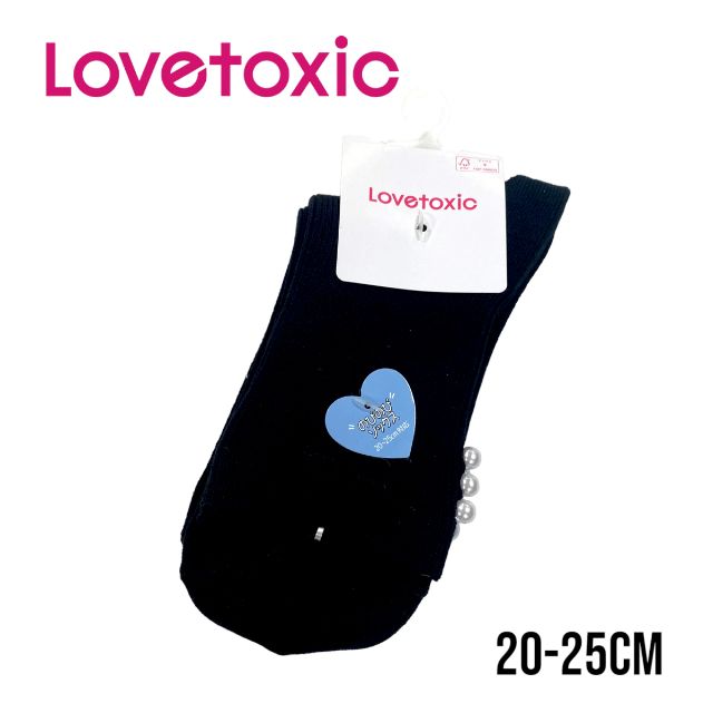 LOVETOXIC バッグパール風クルーソッ