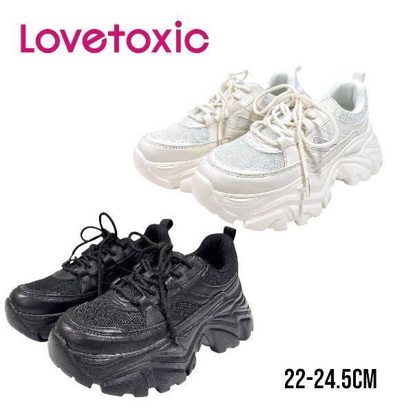 【2025春夏新作】LOVETOXIC 厚底スニーカー No. 8351407（ ラブトキシック 子供服 女の子 キッズ トドラー ジュニア 靴 スニーカー 厚底 小物 可愛い カッコイイ カジュアル シンプル お洒落 お出掛け 流行 人気 プレゼント 春 秋 冬 ）