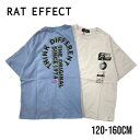 楽天チビッコハウス 楽天市場店【アウトレット】RAT EFFECT RAT ZERO THINK BIG TEE No.RTS232420 （ ラットエフェクト 子供服 男の子 モノス キッズ トドラー ジュニア トップス 半袖 Tシャツ ロゴ プリント ビッグシルエット かっこいい シンプル カジュアル ライトグレー ライトブルー 春 夏 ）