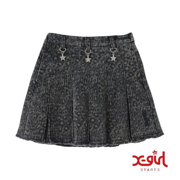 【2025秋冬新作】X-GIRL stages ピグメントプリーツスカート No.9254107 ( エックスガールステージス キッズ トドラー ジュニア 子供服 女の子 ボトムス スカパン スカート パンツ ポケット 流行り カジュアル オシャレ 可愛い お出掛け 人気 着回し 秋 冬 )