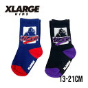 【2023秋冬新作】X-LARGE KIDS xlarge ボックスゴリラクルーソックス No.9433406 エクストララージキッズ（ 子供服 男の子 キッズ トドラー ジュニア エックスラージ 小物 ソックス 靴下 ロゴ ゴリラ カジュアル プレゼント ギフト クロ コン 春 夏 秋 冬 ）