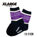 X-LARGE KIDS xlarge 切替ロゴクルーソックス No.9434407 エクストララージキッズ（ 子供服 男の子 キッズ トドラー ジュニア エックスラージ 小物 ソックス 靴下 ロゴ カジュアル カッコイイ 人気 プレゼント ギフト クロ 春 夏 秋 冬 ）