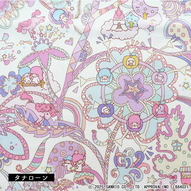 Rakuten - リバティプリント【タナローン/2025AW Little Twin Stars Collection】ソーホー・カーニバル（ピンク系　J25A）Soho Carnival dc35397-j25a