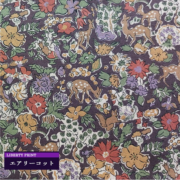 リバティ《エアリーコット》 ファーガス （ブラウン系 J23A）Fergus　3339262l150-j23a リバティプリント 冬生地のサムネイル
