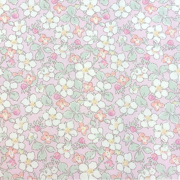 リバティプリント【タナローン/24SS別注】ペイザンヌ・ブロッサム（ピンクキャンディ　J24D）Paysanne Blossom　3634121-J24Dのサムネイル