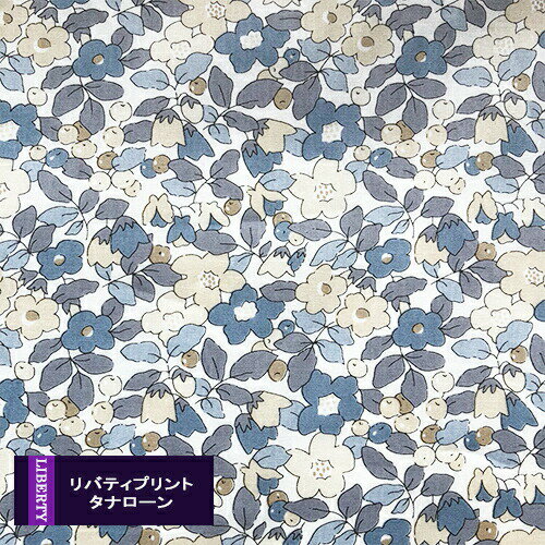 リバティプリント【タナローン/別注】BetsyBerry(ベッツィベリー）グレージュ系　36302107-J20A　チビチビキッチン別注生地のサムネイル