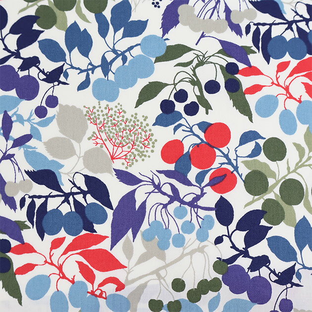 リバティプリント【タナローン/廃盤】イアーゴ（WE　レッドブルーミックス）Iago 351105ss-we　 廃盤