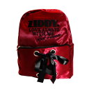 ZIDDY ジディー リボン付き リュック (レッド) 1234-95532 30×36×13cm 【送料500円(沖縄・北海道除く)】