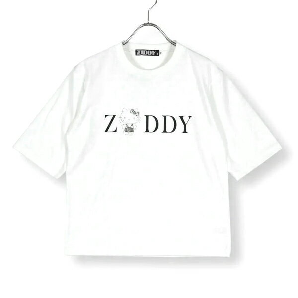 ZIDDY ジディー 半袖Tシャツ (ホワイト) ラインストーンキティちゃん 1235-63134 130～160cm 