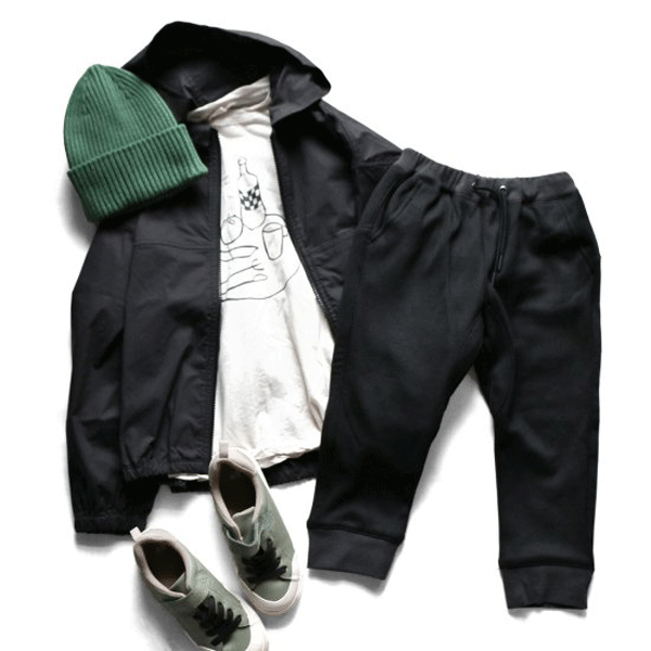 L.COPECK コペック ジョガーパンツ (ブラック）ヨークポケット付 C4253 100～140cm 【メール便のみ 送..