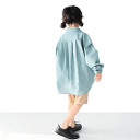 L.COPECK コペック オーバーシャツ (サックス)ビッグサイズ C3290 100cm~140cm【送料無料(メール便のみ対応)】