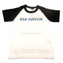 RAD CUSTOM ラッドカスタム ロゴプリント ラグラン半袖Tシャツ (ホワイト) 1635-62520 110cmのみ 