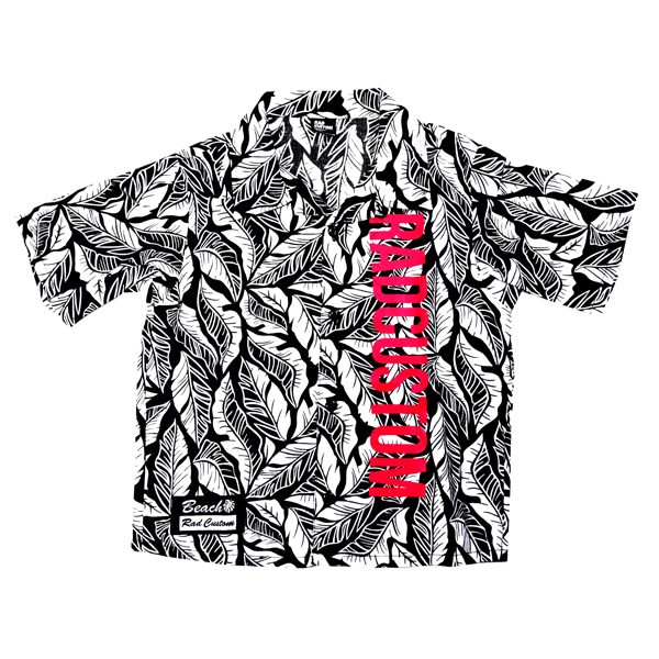 RAD CUSTOM ラッドカスタム ボタニカルプリント 半袖シャツ (ブラック) 1626-23000 120-160cm