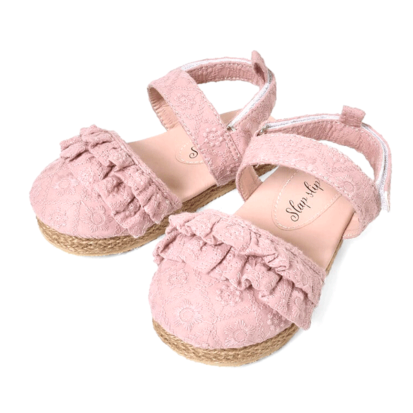 楽天ちびっ子ハウス　のま【夏物バーゲン】 SLAP SLIP スラップスリップ サンダル （ローズピンク）2段フリル 1820-43020 14～18cm【送料500円（沖縄・北海道除く）】