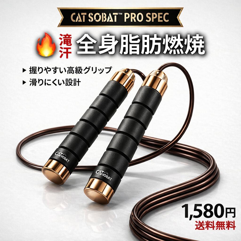 【精密回転】縄跳び 大人 子供 ダイエット 脂肪燃焼 有酸素運動 筋トレ フィットネス ロープ 【メーカー30日保証付き】