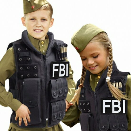 SWAT コスプレ SWAT ベスト USJ コスプレ ホラーナイト タクティカルベスト FBI 子供用